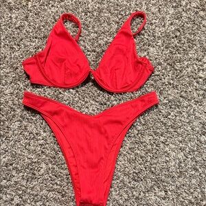Hollister Vivid Red Swimwear Top